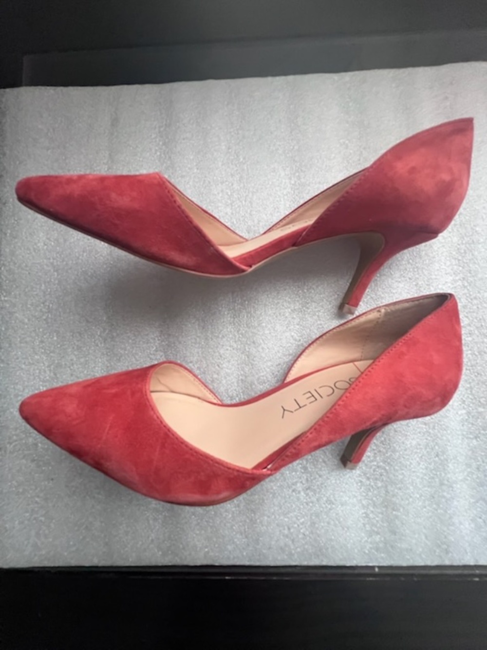 Sole Society Jenn D’orsay Heels Orange Suede 8.5